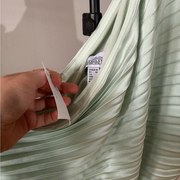 NWT Belle by Badgley Mischka Kelsey One Shoulder Pleated Dress - 14 MSRP: $209 - Picture 8 of 9